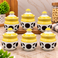 Barniwala 100 ML Ceramic Pickle Handi Jar with Lid | Mini Decorative Kitchen Storage Container for Pickle, Achar, Chutney, Spices, Masala & Condiments | Traditional Handi Style Food Storage Pot