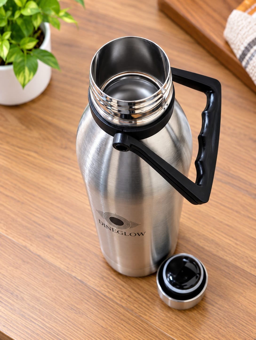 Vacuum Cola Bottle Double Wall 1800ML | Stainless Steel Insulated Water Bottle with Carry Handle | Leak Resistant Flask for Home, Office, Gym & Travel