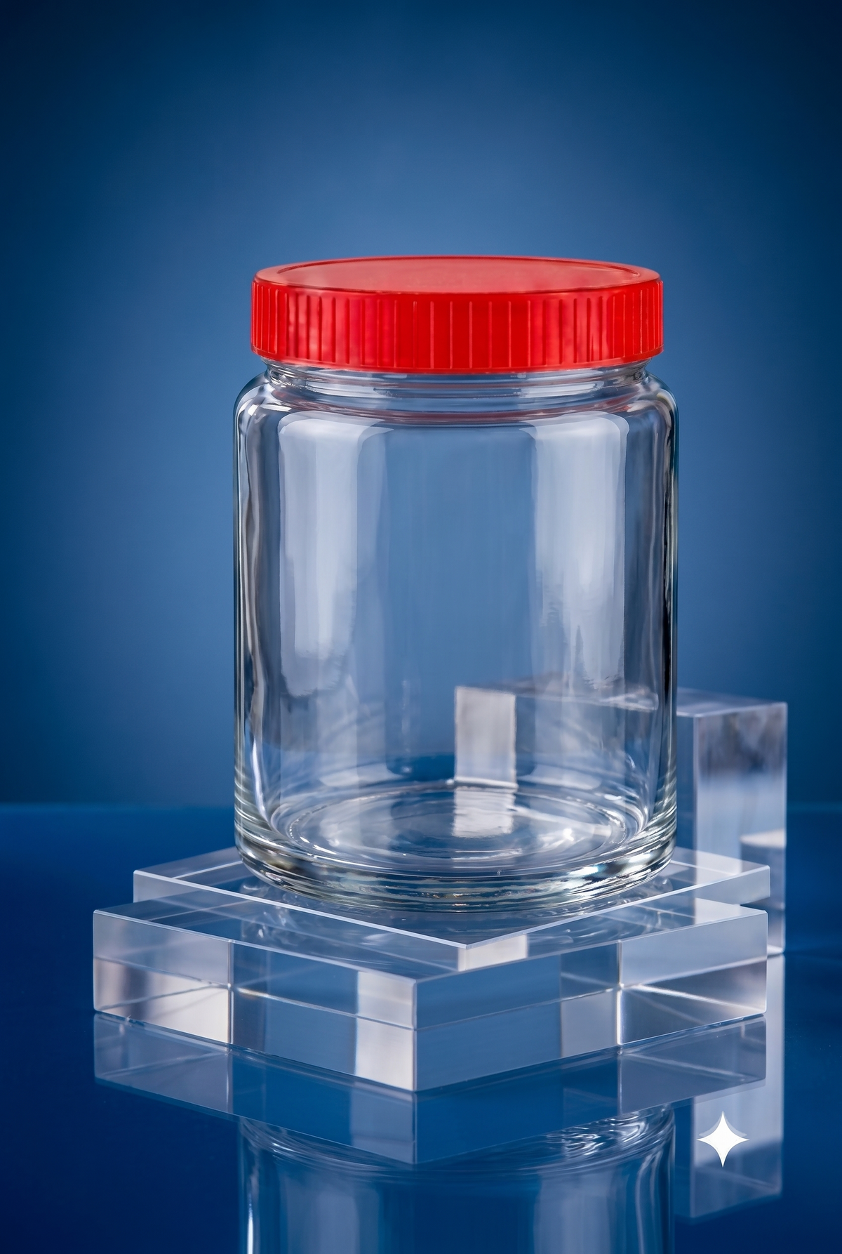 Barniwala Airtight Glass Jar with Red Lid