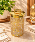 Barniwala Deluxe Gold Canister with Premium Decorative Design & Lid | Elegant Kitchen Storage Container for Dry Fruits, Snacks, Tea, Coffee, Sugar & Spices | Stylish Food Storage Jar for Home & Dining