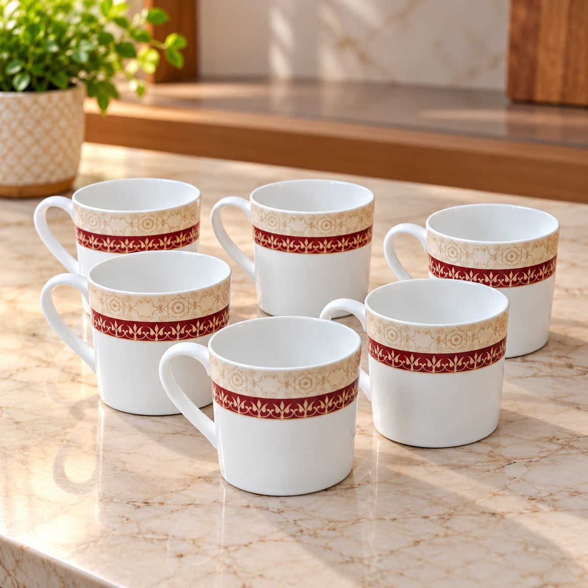 CLAY CRAFT CUP SET 6 PCS 170 ML MINI RAJA 303 | Stylish Tea & Coffee Cups Set | Mini Beverage Cups for Home, Kitchen & Dining
