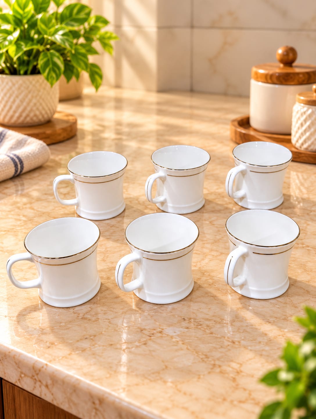CLAY CRAFT CUP SET 6 PCS 180 ML NOVA 110 | Stylish Tea & Coffee Cups | Elegant Beverage Cups for Home, Kitchen & Dining