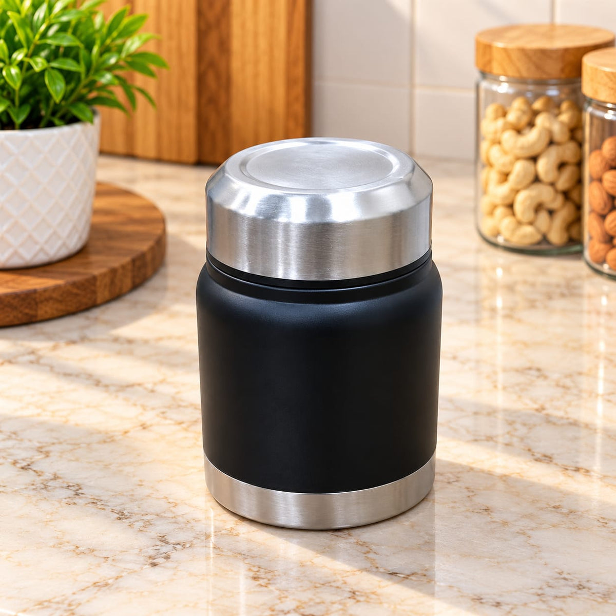 Giriraj TempLock Multipurpose Jar 400 ML, 1 Piece | Insulated Food Storage Container with Stainless Steel Inner | Airtight Jar for Snacks, Dry Fruits, Spices, Food & Kitchen Storage