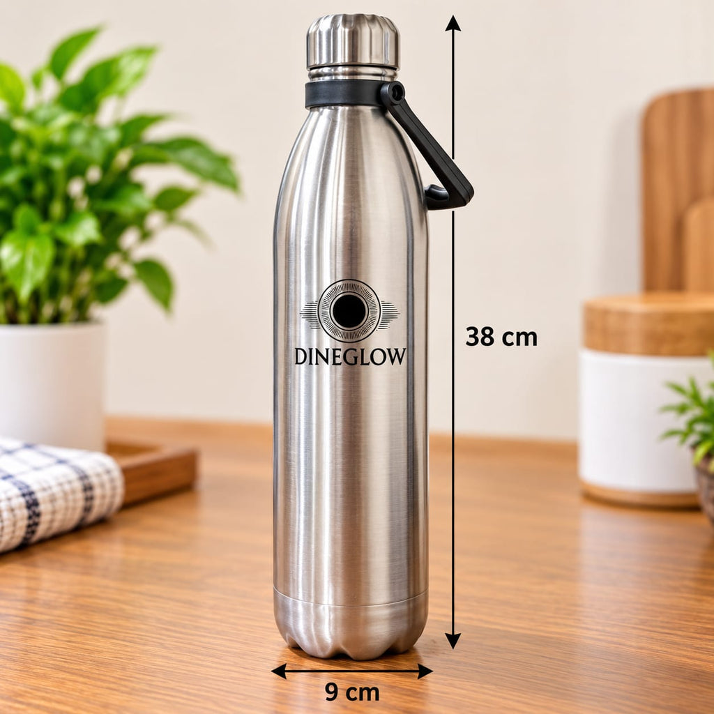 Vacuum Cola Bottle Double Wall 1800ML | Stainless Steel Insulated Water Bottle with Carry Handle | Leak Resistant Flask for Home, Office, Gym & Travel