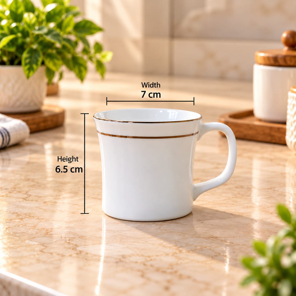 CLAY CRAFT CUP SET 6 PCS 200 ML LIZA 110 | Stylish Tea & Coffee Cups | Beverage Cups Set for Home, Kitchen & Dining