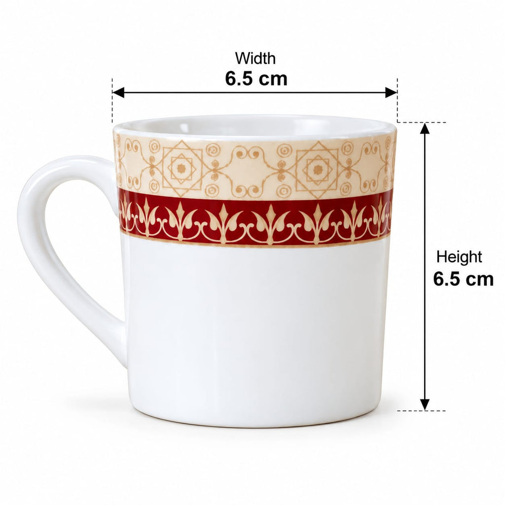 CLAY CRAFT CUP SET 6 PCS 170 ML MINI RAJA 303 | Stylish Tea & Coffee Cups Set | Mini Beverage Cups for Home, Kitchen & Dining