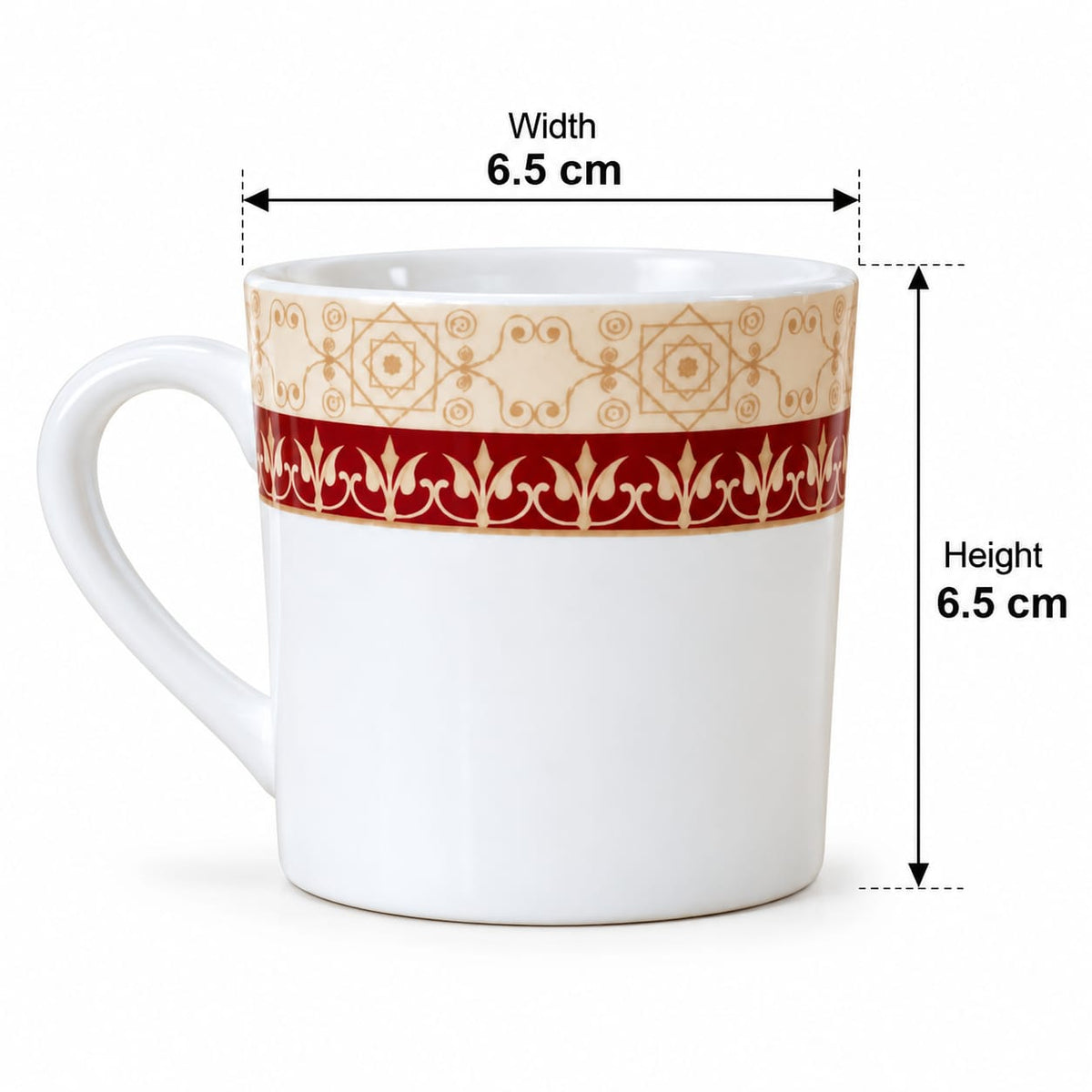 CLAY CRAFT CUP SET 6 PCS 170 ML MINI RAJA 303 | Stylish Tea & Coffee Cups Set | Mini Beverage Cups for Home, Kitchen & Dining
