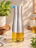 Barniwala 1 Pc Oil Dispenser Bottle for Kitchen | Reusable Cooking Oil Bottle with Easy Pour Spout | Leak-Proof Kitchen Oil Container for Cooking Oil, Vinegar, Sauce & Liquid Condiments