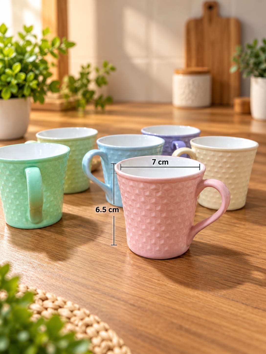 BHARAT CUP SET 6 PCS SOHA SMALL – IMPRESSION SERIES MIX COLOUR 180 ML | Stylish Tea & Coffee Cups | Multi colour Cup Set for Home, Office & Gifting