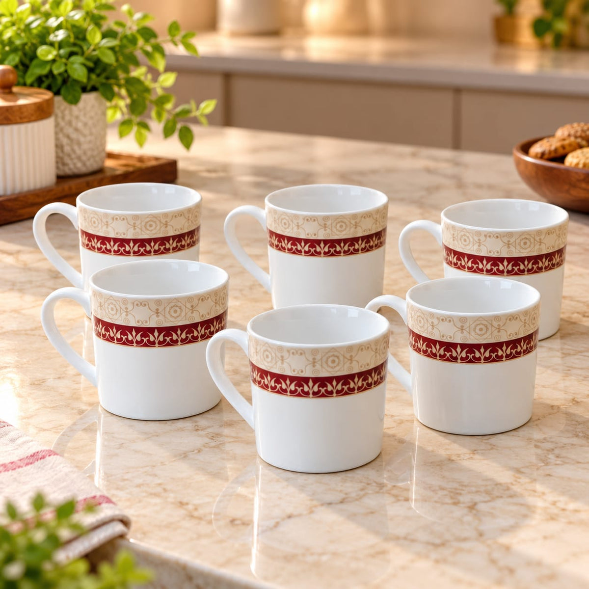 CLAY CRAFT CUP SET 6 PCS 170 ML MINI RAJA 303 | Stylish Tea & Coffee Cups Set | Mini Beverage Cups for Home, Kitchen & Dining