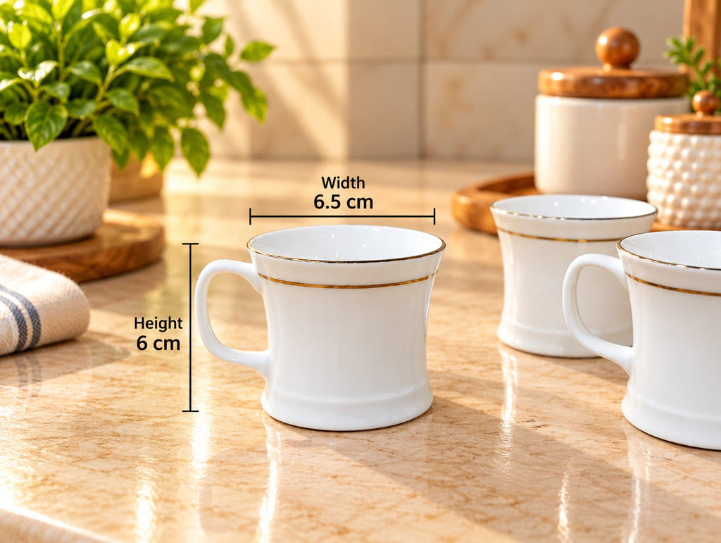 CLAY CRAFT CUP SET 6 PCS 180 ML NOVA 110 | Stylish Tea & Coffee Cups | Elegant Beverage Cups for Home, Kitchen & Dining