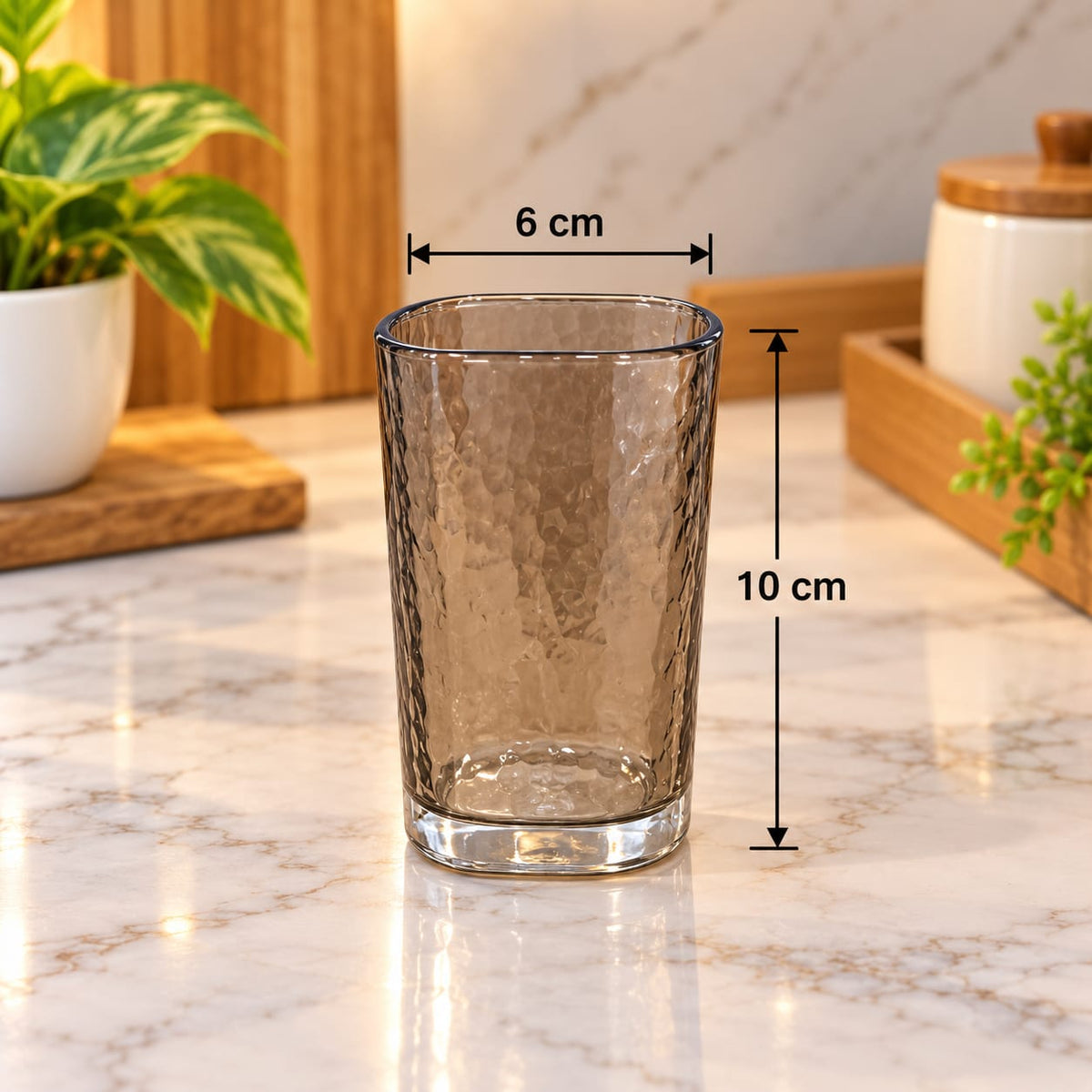 Glass Water Jug Set with 6 Glasses | Textured Transparent Jug with Lid & Handle | Stylish Drinking Water Pitcher Set for Home, Kitchen, Dining & Parties