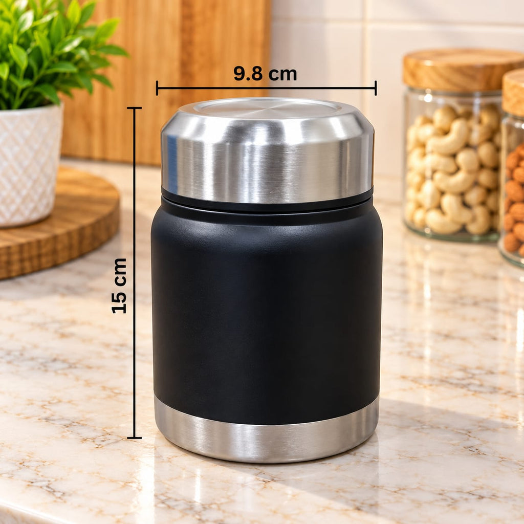 Giriraj TempLock Multipurpose Jar 400 ML, 1 Piece | Insulated Food Storage Container with Stainless Steel Inner | Airtight Jar for Snacks, Dry Fruits, Spices, Food & Kitchen Storage