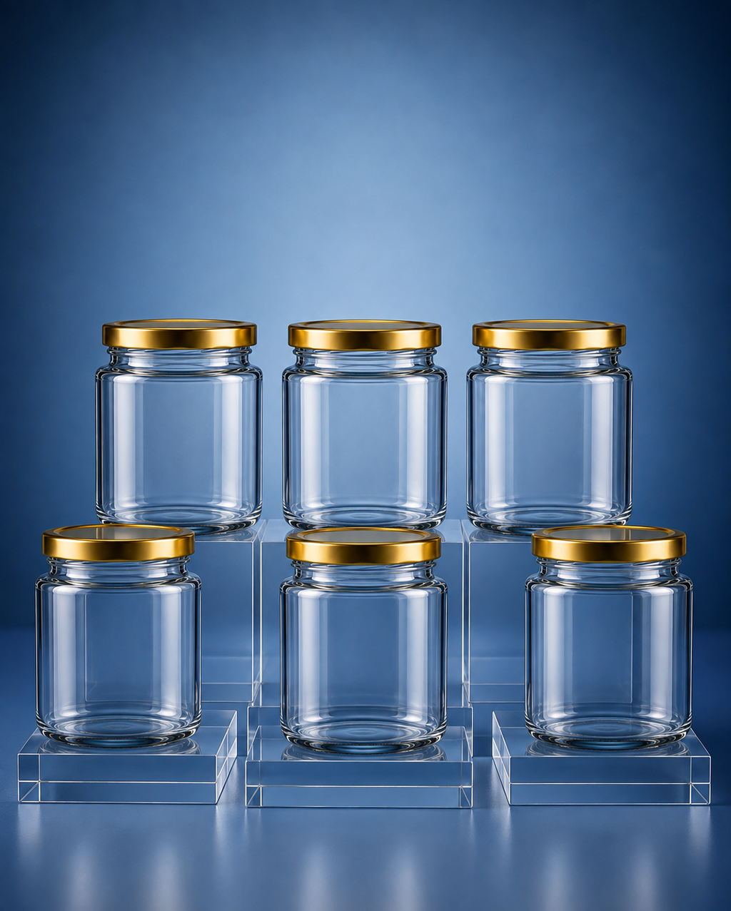 Barniwala Airtight Glass Jar with Gold Lid