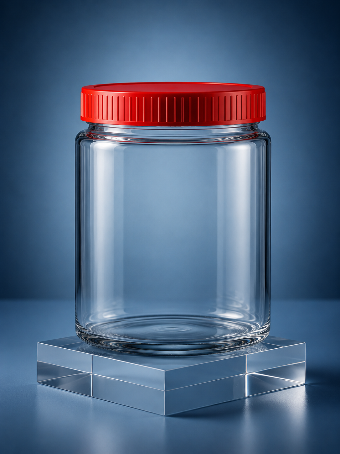 Barniwala Airtight Glass Jar with Red Lid