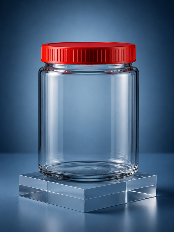 Barniwala Airtight Glass Jar with Red Lid