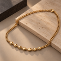 Stainless Steel Gold Finish Geometric Link Chain Necklace for Men, 50 cm Length, 8 mm Width | Stylish Modern Fashion Jewellery for Party Wear, Casual Wear & Gifting
