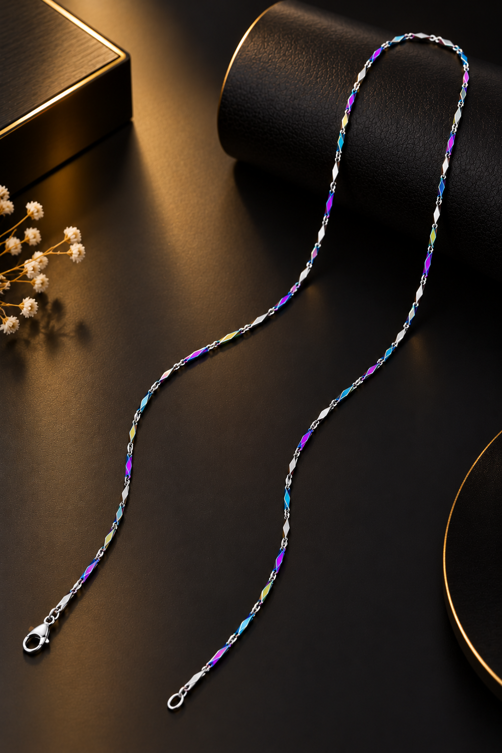 Stainless Steel Silver Chain for Men, 48 cm Length, 2 mm Width | Stylish Classic Link Necklace, Sleek Silver-Tone Fashion Jewellery for Casual Wear, Party Wear & Gifting