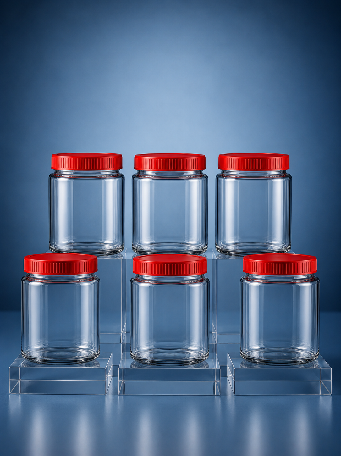 Barniwala Airtight Glass Jar with Red Lid