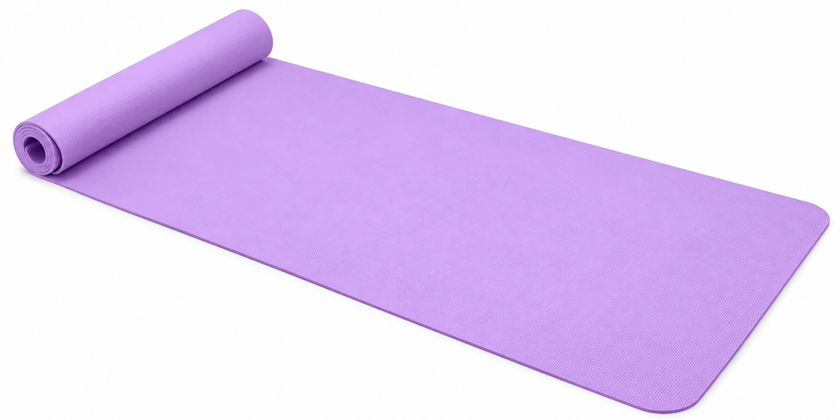 Lavender Yoga Mat 6mm Thick, 72 x 24 Inch Large Non-Slip Exercise Mat for Men & Women | Cushioned Water-Resistant Fitness Mat for Yoga, Pilates, Stretching, Workout & Home Gym