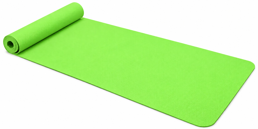 Green Yoga Mat 6mm Thick, 72 x 24 Inch Large Non-Slip Exercise Mat for Men & Women | Cushioned Water-Resistant Fitness Mat for Yoga, Pilates, Stretching, Workout & Home Gym
