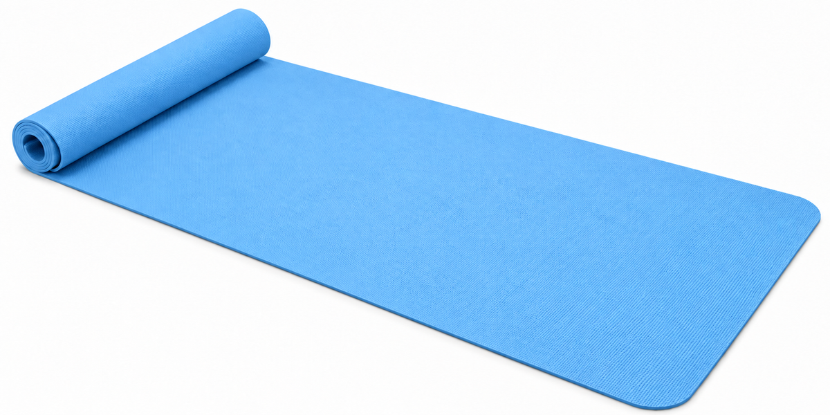 Blue 6mm Thick Yoga Mat 72 x 24 Inch, Large Size Non-Slip Exercise Mat for Men & Women | Water Resistant, Easy to Clean, Cushioned Fitness Mat for Yoga, Workout, Pilates & Home Gym