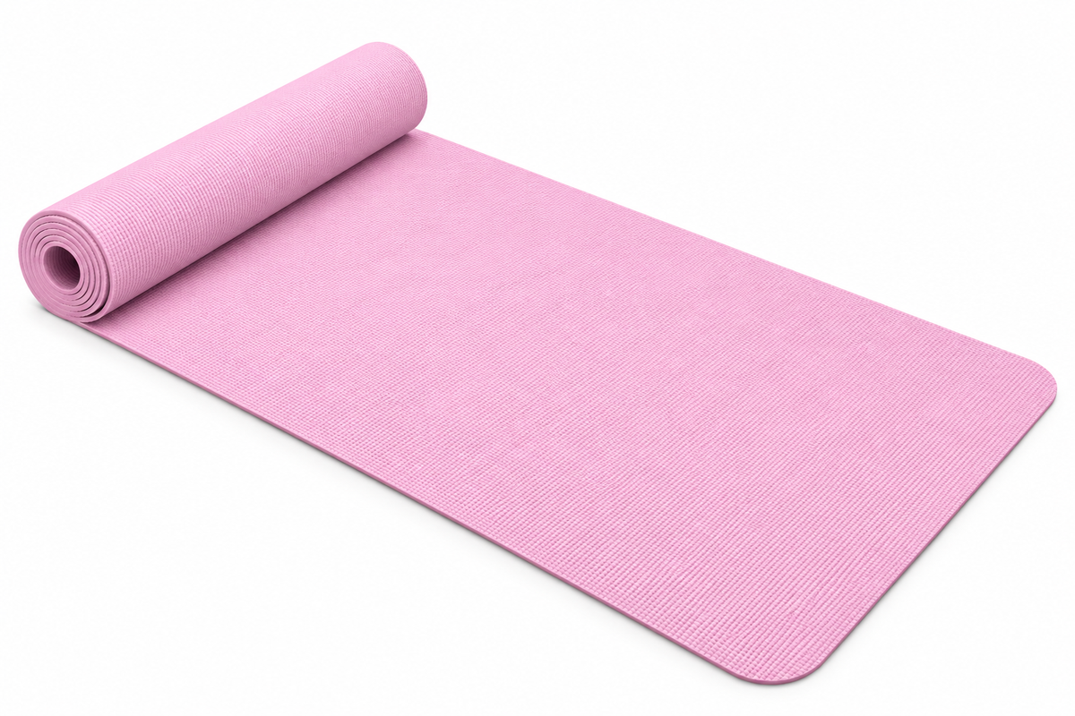 Pink Yoga Mat 6mm Thick, 72 x 24 Inch Large Non-Slip Exercise Mat for Men & Women | Cushioned Water-Resistant Fitness Mat for Yoga, Pilates, Stretching, Workout & Home Gym