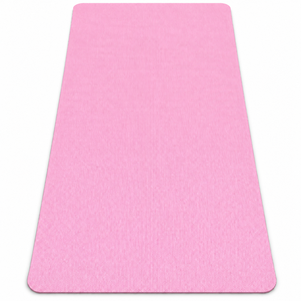 Pink Yoga Mat 6mm Thick, 72 x 24 Inch Large Non-Slip Exercise Mat for Men & Women | Cushioned Water-Resistant Fitness Mat for Yoga, Pilates, Stretching, Workout & Home Gym