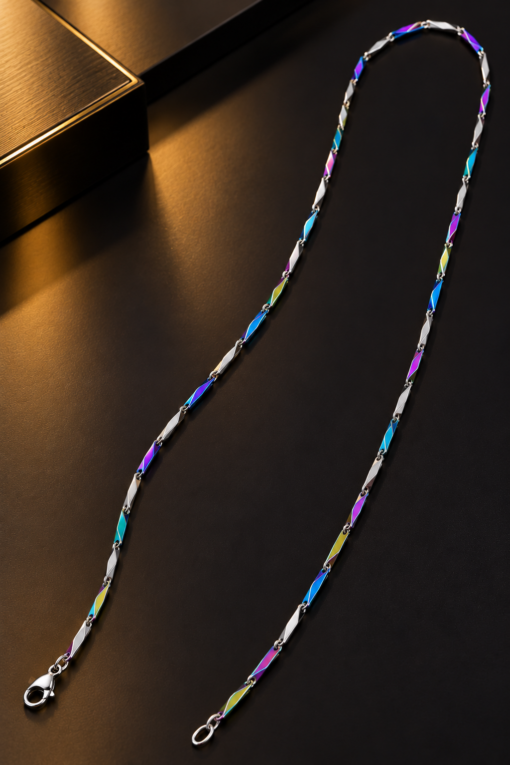 Stainless Steel Silver Chain for Men, 48 cm Length, 2 mm Width | Stylish Classic Link Necklace, Sleek Silver-Tone Fashion Jewellery for Casual Wear, Party Wear & Gifting